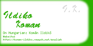 ildiko koman business card